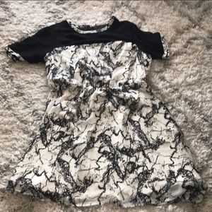 NWT ASOS Curve cream and black dress